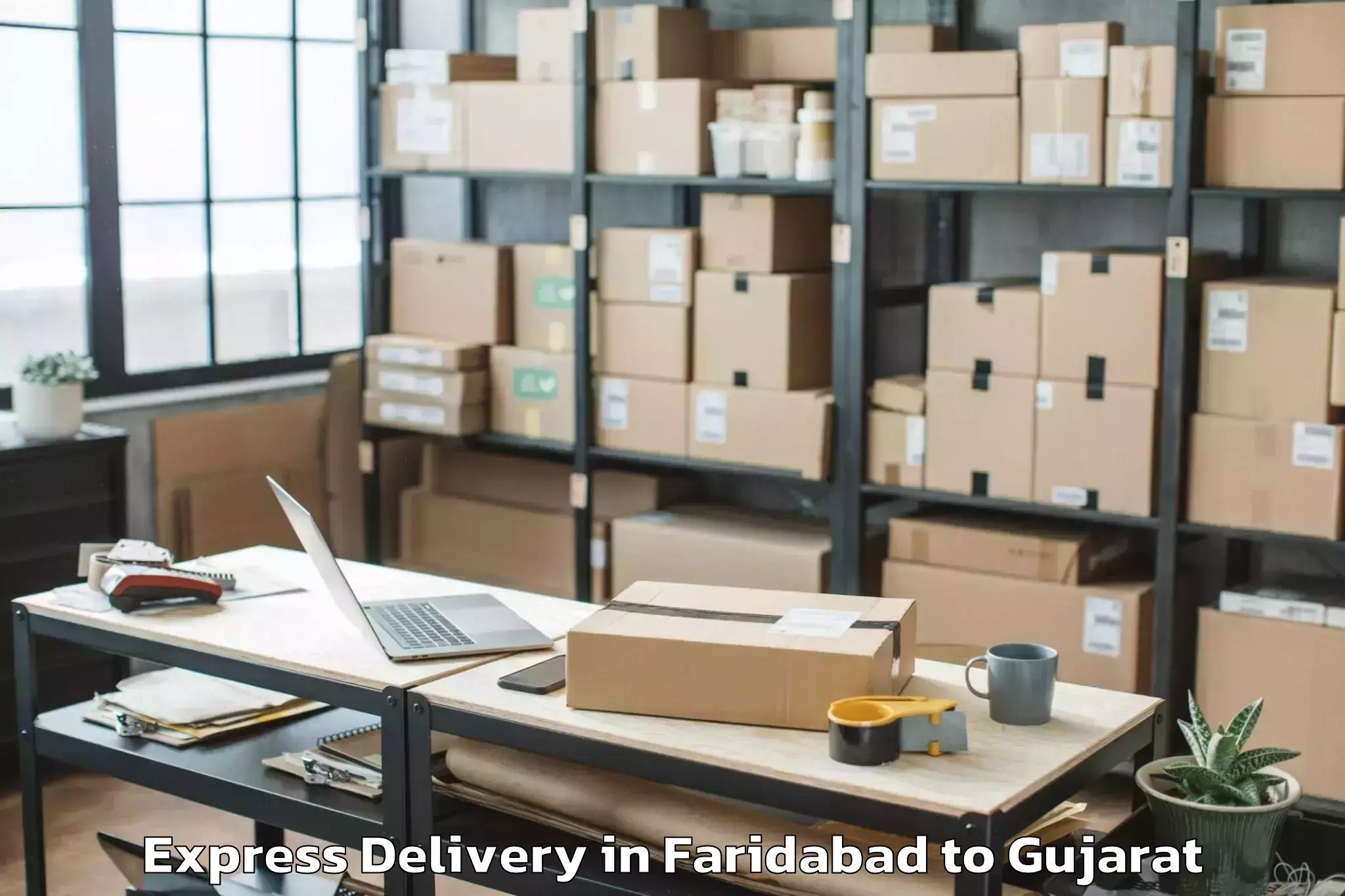 Book Faridabad to Kundla Express Delivery